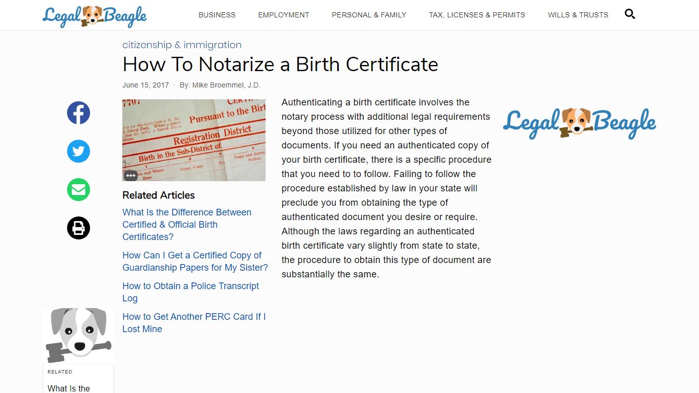 How To Notarize a Birth Certificate | Legal Beagle